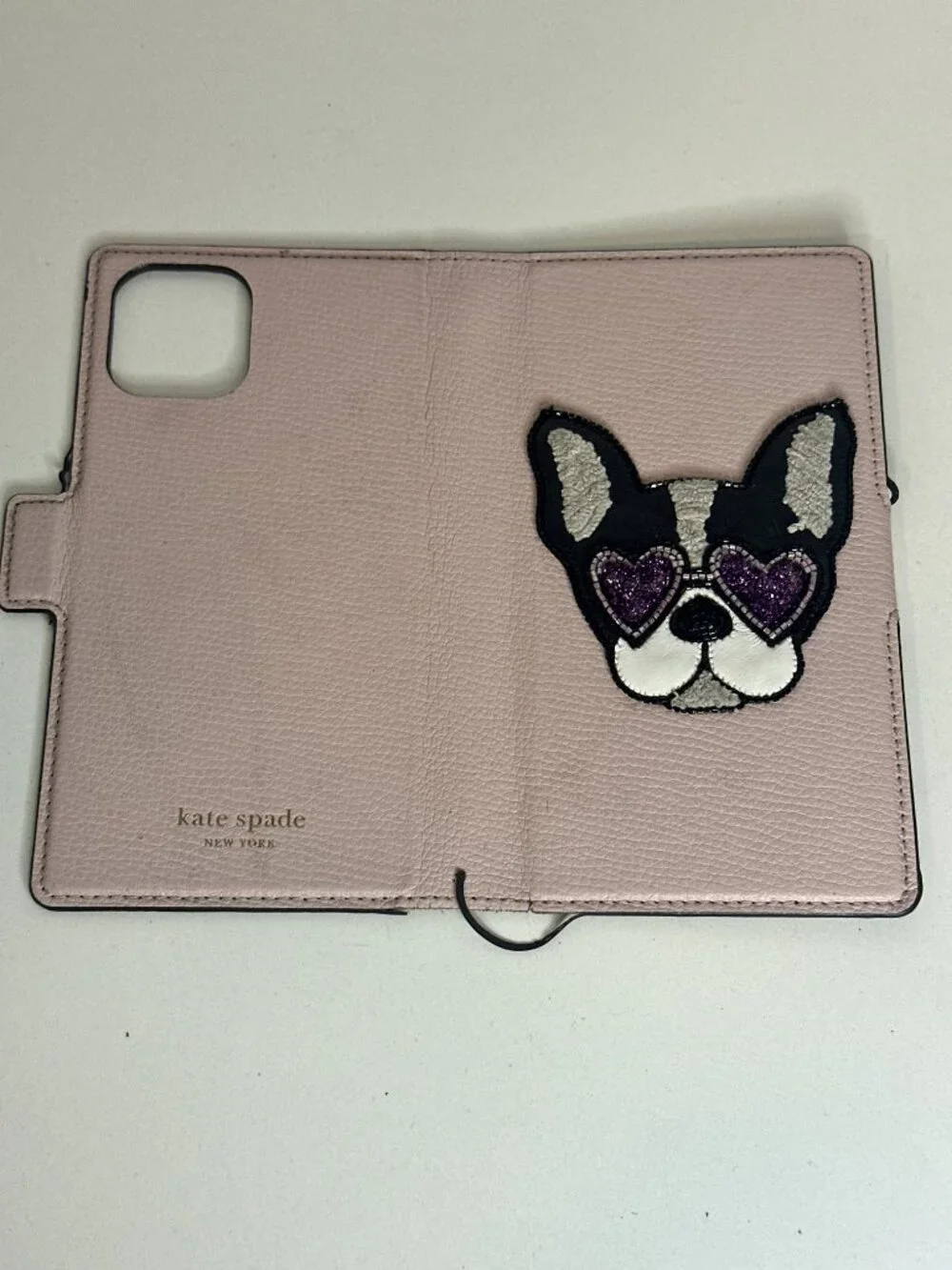 Rare Kate Spade Boston Terrier iPhone 11 Pro Wallet Case AS IS